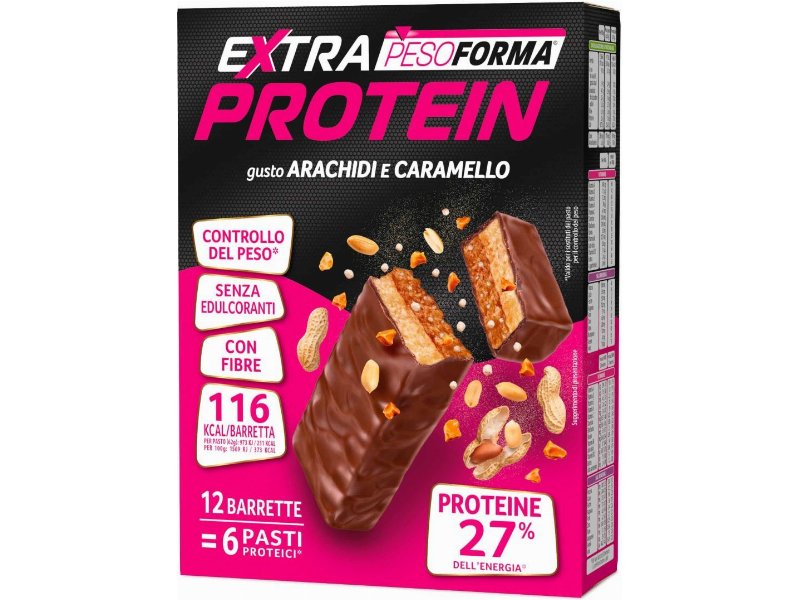 In arrivo Pesoforma extra protein barretta arachidi e caramello