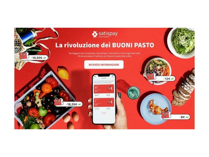 Satispay entra nel mercato dei buoni pasto