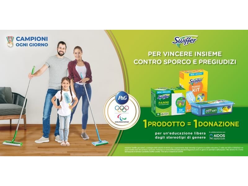 Swiffer e Aidos fanno squadra per un’educazione libera dagli stereotipi di genere