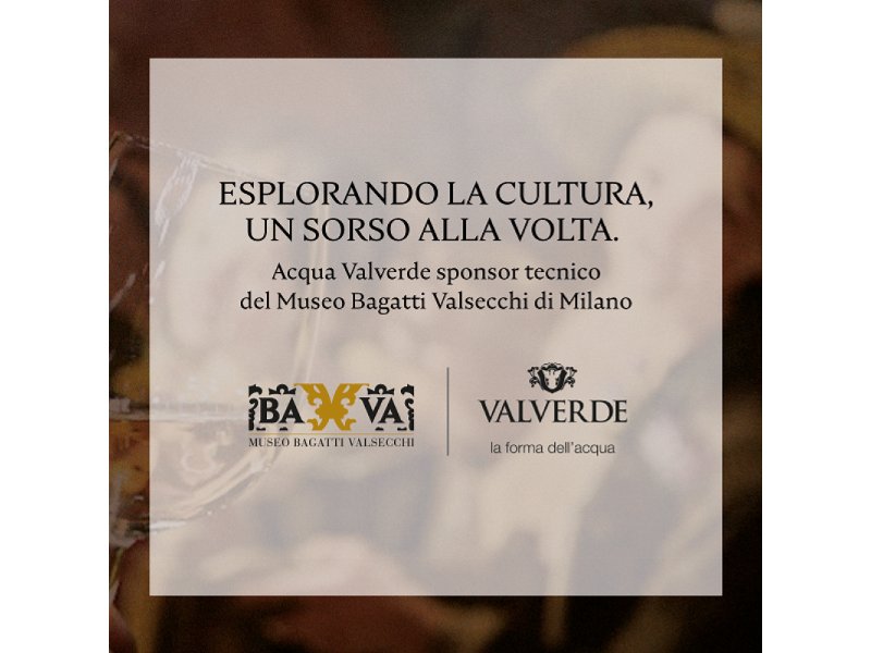 Acqua Valverde acqua ufficiale del Museo Bagatti Valsecchi di Milano