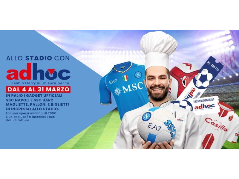 Multicedi, al via il concorso “Allo stadio con Adhoc”