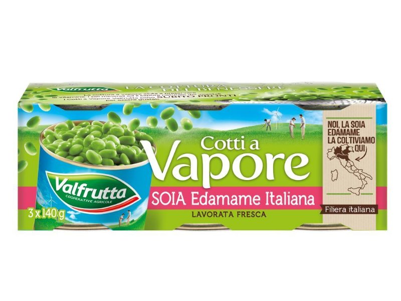 I Cotti a vapore Valfrutta presentano Soia Edamame lavorata da fresco