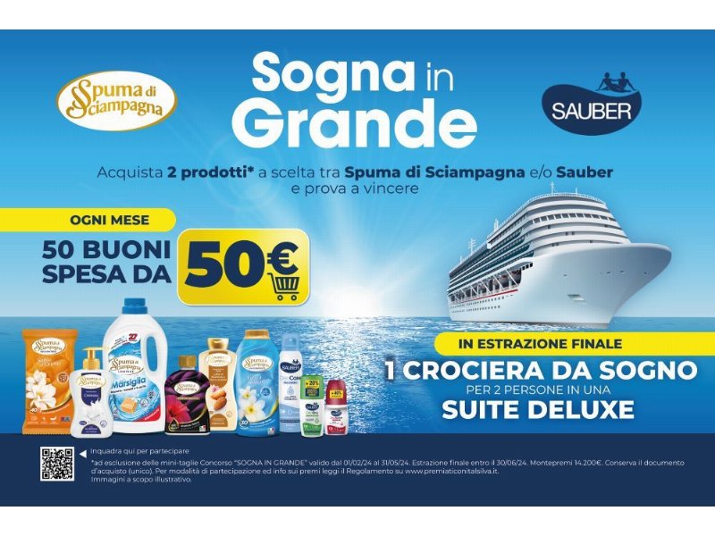 Al via il concorso a premi “Sogna in grande”