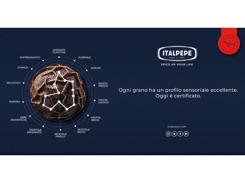 Italpepe,  ogni grano ha un profilo sensoriale eccellente: da oggi è certificato