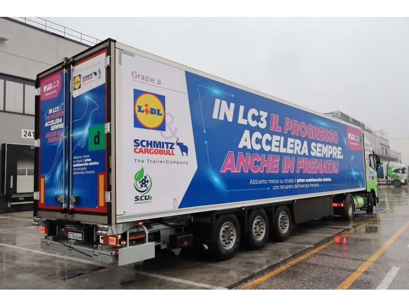  Lidl, Lc3 e Schmitz Cargobull: sì al primo semirimorchio refrigerato 100% elettrico