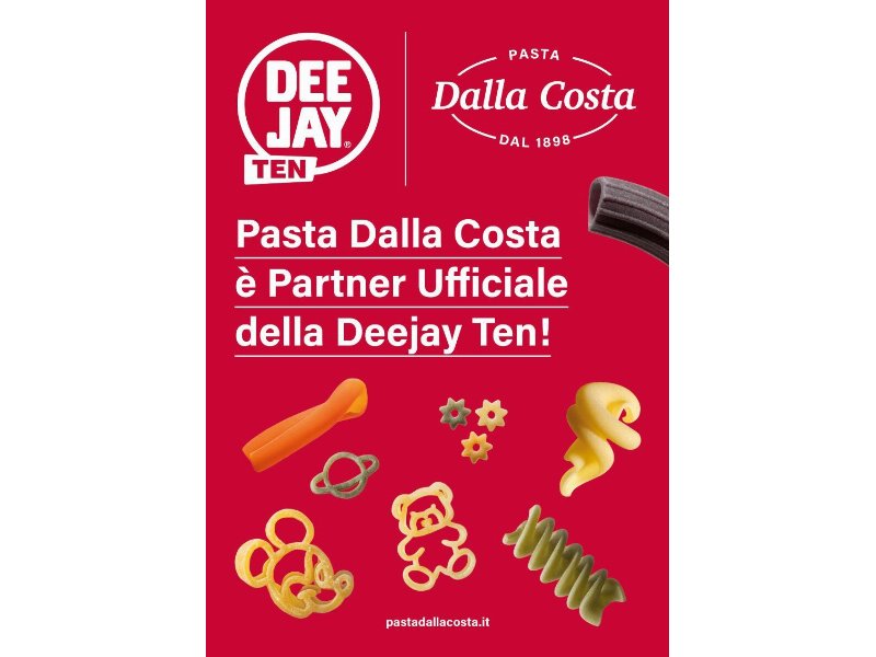 Pasta Dalla Costa è partner ufficiale della Deejay Ten