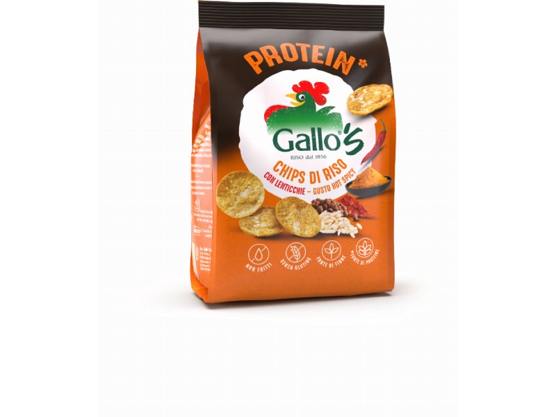 Riso Gallo propone le nuove Gallo’s chips protein con lenticchie al gusto Hot spicy