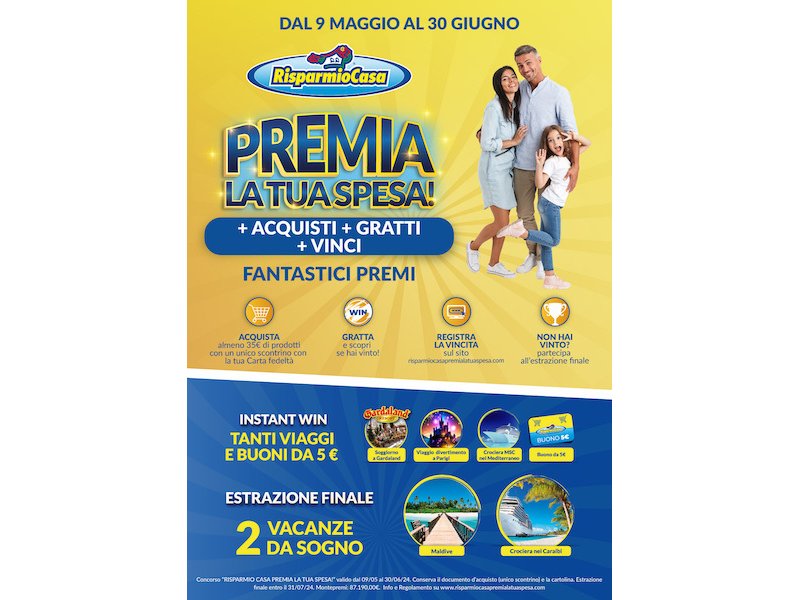 Risparmio Casa lancia il concorso “Premia la tua spesa”