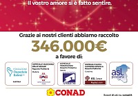 Conad Adriatico raccoglie 346mila euro a sostegno di ospedali e reparti pediatrici