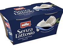 Müller amplia la gamma Senza Lattosio con due nuove referenze: Cocco 2x125 g e Bianco da 500 g