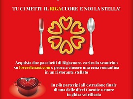 La Molisana dà il via al nuovo concorso Rigacuore per San Valentino