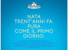 Acqua Sant’Anna celebra 30 anni di storia con una campagna adv dedicata