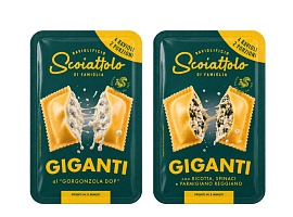 Raviolificio Scoiattolo rinnova il pack dei Giganti per rafforzare la riconoscibilità a scaffale