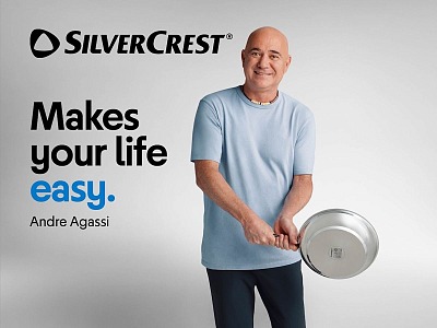 Lidl sceglie Andre Agassi come nuovo volto della PL Silvercrest