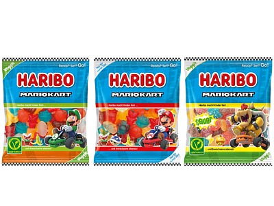 Haribo lancia la nuova limited edition dedicata a Mario Kart in tre diverse varianti