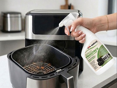 Meliconi lancia lo sgrassatore spray studiato per la pulizia di friggitrici ad aria e microonde