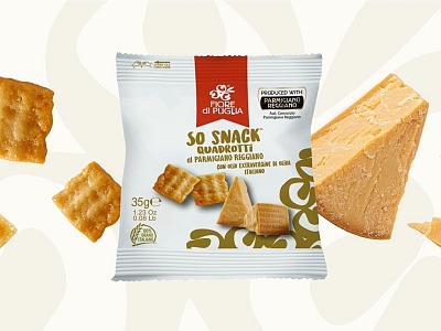 Fiore di Puglia presenta So Snack Quadrotti al Parmigiano Reggiano