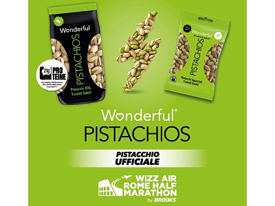 Wonderful Pistachios sponsor ufficiale della Wizz Air Rome Half Marathon by Brooks 2026
