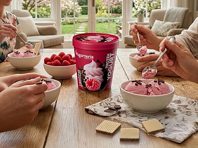 Yogurteria Frozen Yogurt presenta Frozen Yogurt lampone e cioccolato